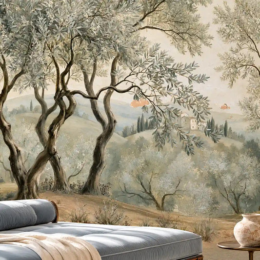 Tuscan Olive Grove Fresco Wall Mural
