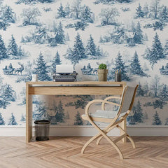 Winter Village – Toile Wallpaper