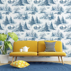 Winter Village – Toile Wallpaper