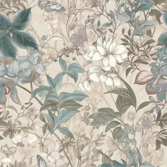 Botanical Whisper – Vintage Garden Wallpaper