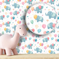 Baby Elephant Wallpaper – Kids Room and Nursery Peel-and-Stick Design