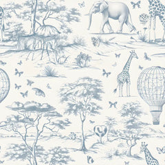 Vintage Animal Nursery Wallpaper – Peel-and-Stick Kids Room Removable Design