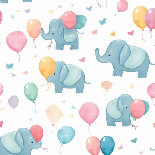 Baby Elephant Kids Room and Nursery Wallpaper