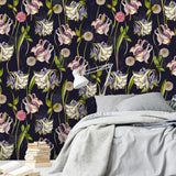 Midnight Garden – Vintage Floral Wallpaper