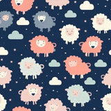 Cute Sheep and Cloud Wallpaper – Kids Room and Nursery Peel-and-Stick Design