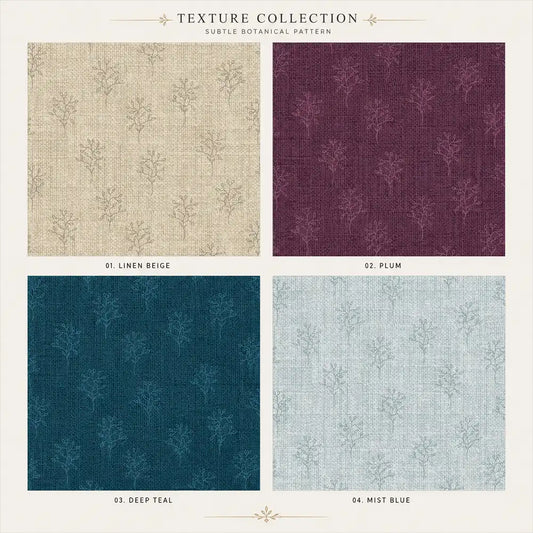 Warm linen beige botanical texture removable wallpaper for natural bedroom or office design
