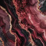 Burgundy red noir agate dark luxury peel-and-stick wall mural for accent bedroom wall