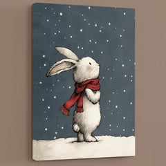 Nursery Bunny Canvas Art – Soft Pastel Kids Room Wall Decor