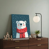 Cute Bear Nursery Canvas Art – Soft Illustrated Kids Room Wall Decor