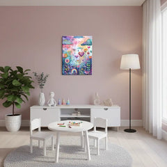 Magical Rainbow Nursery Canvas Art – Colorful Kids Room Wall Decor