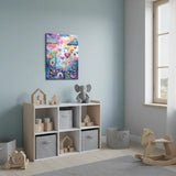 Magical Rainbow Nursery Canvas Art – Colorful Kids Room Wall Decor