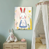 Bunny Nursery Canvas Art – Soft Illustrated Kids Room Wall Decor
