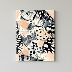 Midnight Wings Abstract Butterfly Canvas Art – Bedroom Living Room Wall Decor