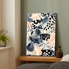 Midnight Wings Abstract Butterfly Canvas Art – Bedroom Living Room Wall Decor