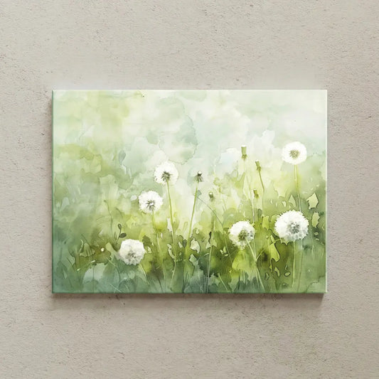 Soft Sage Green Botanical Canvas Wall Art – Bedroom Living Room Wall Decor