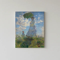Woman with a Parasol Monet Impressionist Canvas Art – Bedroom Living Room Wall Decor