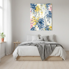 Blooming Wisteria Watercolor Floral Canvas Art – Bedroom Living Room Wall Decor