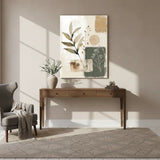 Modern Botanical Neutral Canvas Art – Minimal Bedroom Living Room Wall Decor