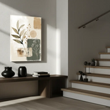 Modern Botanical Neutral Canvas Art – Minimal Bedroom Living Room Wall Decor