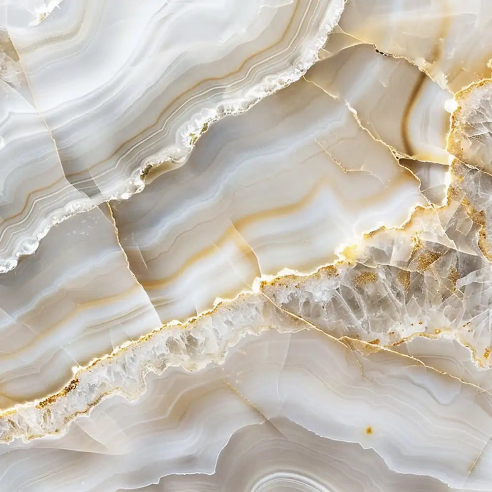 Ivory white agate stone marble pattern elegant peel-and-stick wallpaper for bedroom