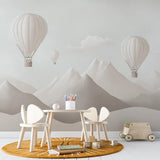 Hot Air Balloon Kids Wall Mural – Nursery Peel-and-Stick Large Removable Design