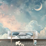 Dreamy Sky Wall Mural – Cloud Nursery Peel-and-Stick Large Removable Design