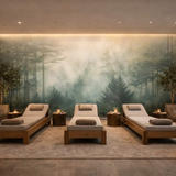 Misty Forest Wall Mural – Atmospheric Peel-and-Stick Large Removable Design
