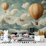 Adventure Nursery Wall Mural – Peel-and-Stick Large Kids Room Design