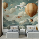 Adventure Nursery Wall Mural – Peel-and-Stick Large Kids Room Design