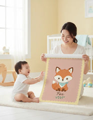 Forest Friends Owl and Fox Kids Poster – Nursery Bedroom Wall Art