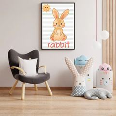 Jungle Animal Nursery Posters – Kids Room Educational Wall Art Set