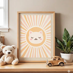 Boho Kitten Sunshine & Rainbow Kids Art Set