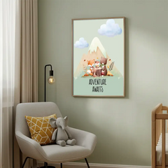 Cute Animals and Dream Quotes Nursery Posters – Kids Room Wall Art Set