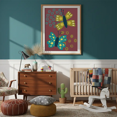 Nature Insects Cartoon Nursery Posters – Educational Kids Room Wall Art Set