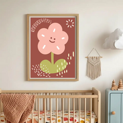 Nature Insects Cartoon Nursery Posters – Educational Kids Room Wall Art Set