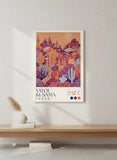 Sunset Desert Cactus Poster – Botanical Bedroom Living Room Wall Art