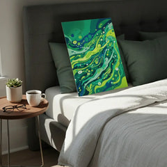 Green Flow Abstract Poster