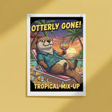 Otterly Gone Tropical Mix-Up Poster – Fun Bedroom Kids Room Wall Art