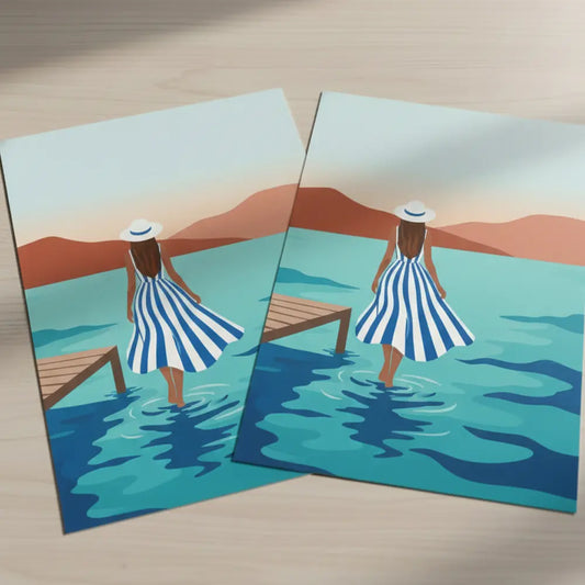 Serene Coastal Walk Poster