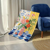 Maximalist Floral Still Life Poster – Bold Bedroom Living Room Wall Art