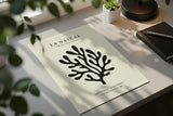 Minimalist Nature Silhouette Poster – Clean Bedroom Office Wall Art