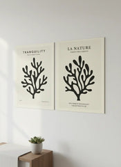 Minimalist Nature Silhouette Poster – Clean Bedroom Office Wall Art
