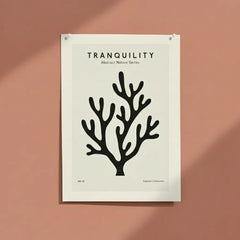 Minimalist Nature Silhouette Poster – Clean Bedroom Office Wall Art