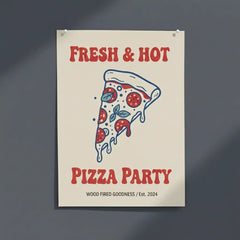 Vintage Fast Food Illustration Poster – Retro Kitchen Dining Room Wall Art