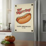 Vintage Fast Food Illustration Poster – Retro Kitchen Dining Room Wall Art