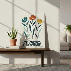 Modern Botanical Flora Art Poster – Bedroom Living Room Wall Art