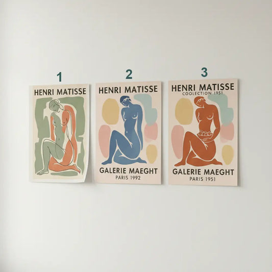 Matisse Inspired Abstract Female Figure Poster