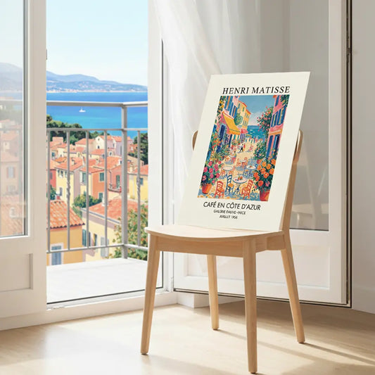 Matisse Cote d'Azur Cafe Poster – Artistic Bedroom Living Room Wall Art