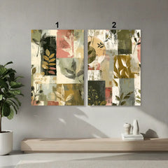 Earth Tone Abstract Floral Poster – Neutral Bedroom Living Room Wall Art