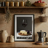 Elegant Wine and Spirits Still Life Oil Poster Set – Kitchen Dining Room Wall Art